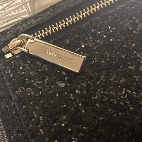 Kate Spade Glitter Black Wallet with Silver Detail - Picture 2 of 7